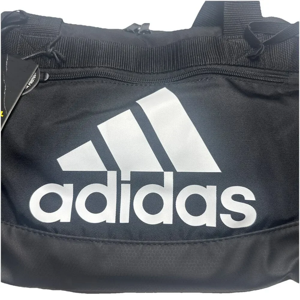 NEW Adidas Defender IV Small Duffel Bag Black Water Resistant Gym Travel